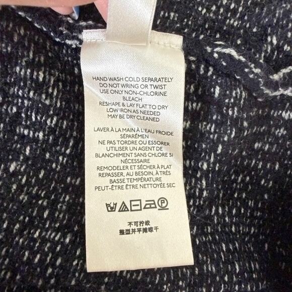 Free People Lenox Sweater Dress Ribbed Slouchy Tunic Relaxed Onyx Black Small - Picture 7 of 8